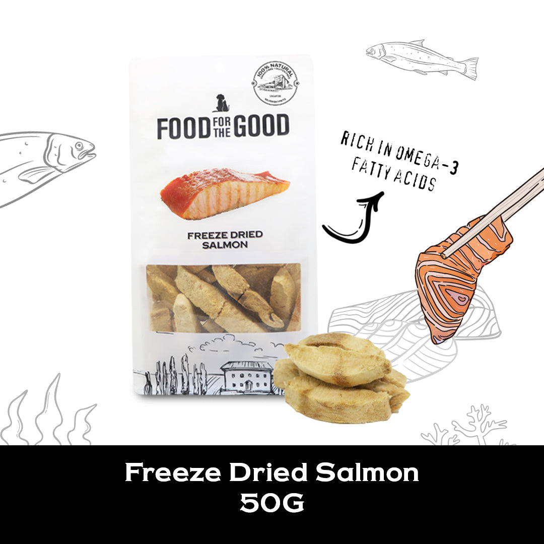 Food For The Good Freeze Dried Salmon Treats for Cats and Dogs 50g