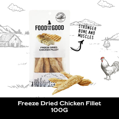 Food For The Good Freeze Dried Chicken Fillet Treats for Cats and Dogs 100g