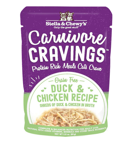Stella & Chewy’s Carnivore Cravings Duck & Chicken Cat Food in Pouch 2.8oz
