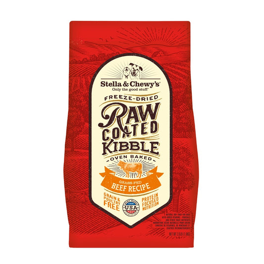 Stella & Chewy’s Grass Fed Beef Raw Coated Kibble for Dogs 3.5LB