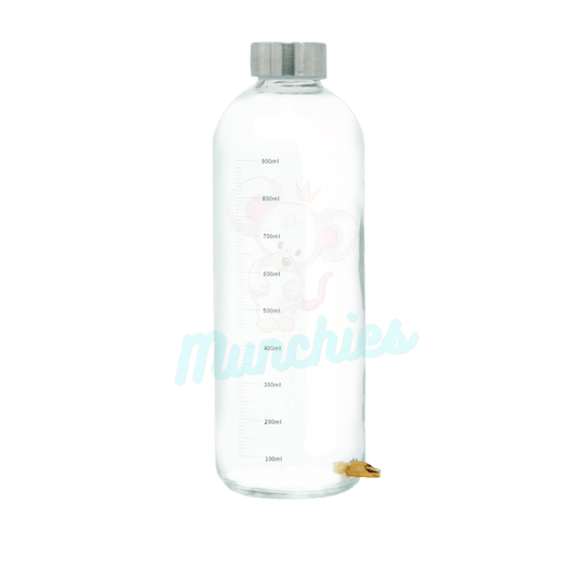 Munchies Glass Water Bottle – 1L Leak-Proof Hydration for Small Pets