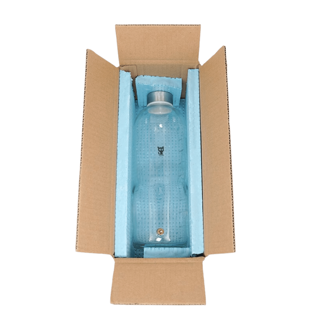 Munchies Glass Water Bottle – 1L Leak-Proof Hydration for Small Pets