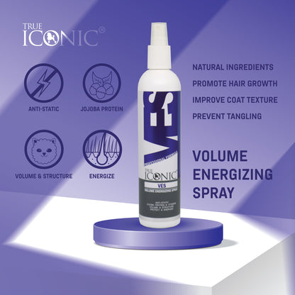 True Iconic Volume Energising Spray for Dogs 300ml Coat Conditioning and Detangling