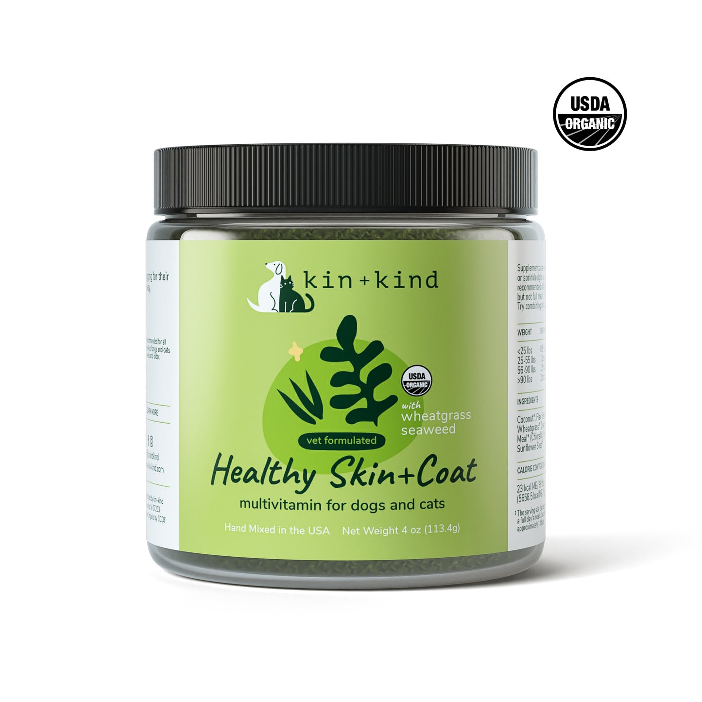 kin+kind Healthy Skin and Coat Supplement for Dogs and Cats