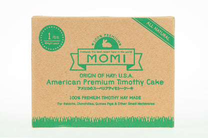 Momi Timothy Cake | High-Fibre Crunchy Treats for Rabbits, Guinea Pigs & Small Pets