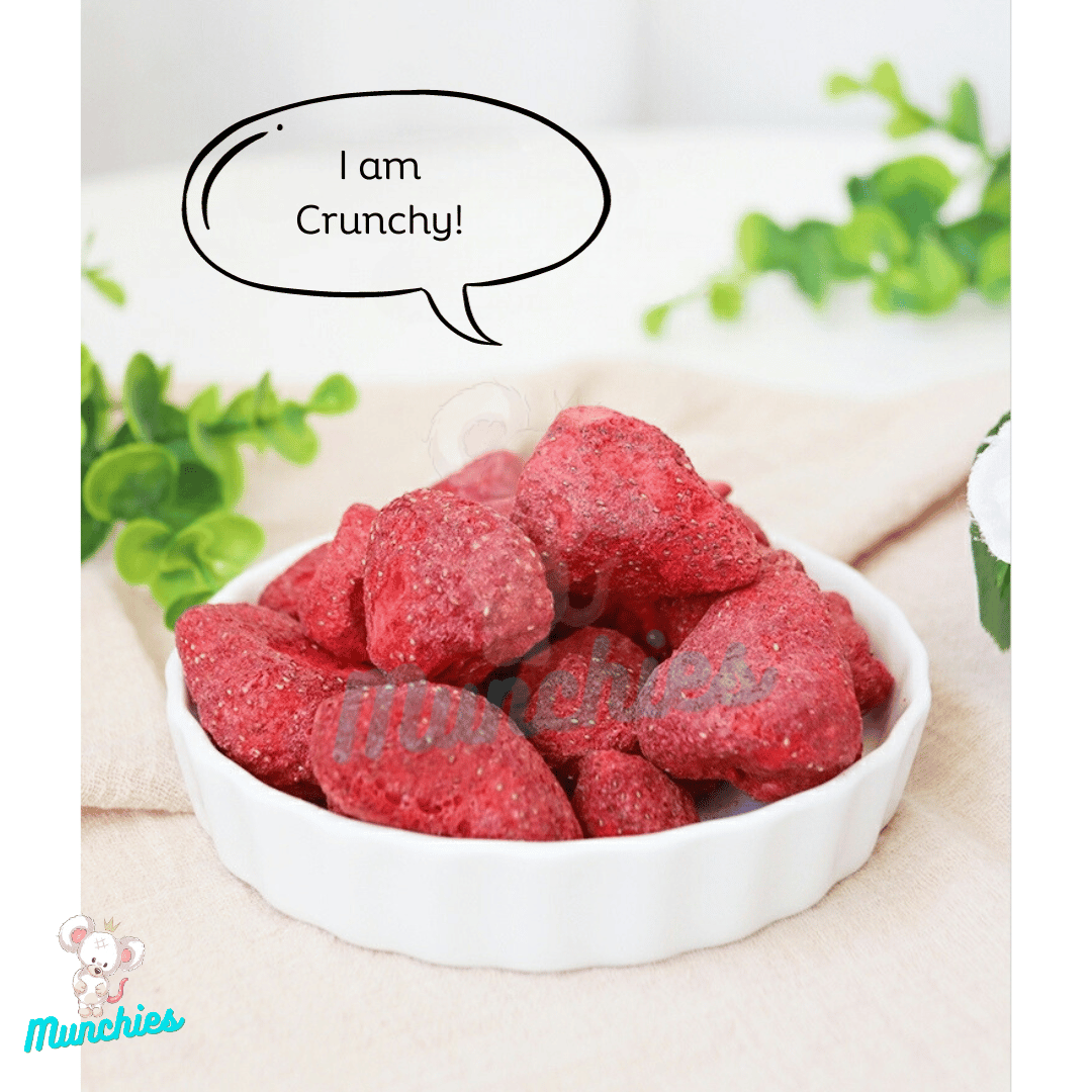 Munchies Freeze-Dried Strawberry – Human Grade Treat