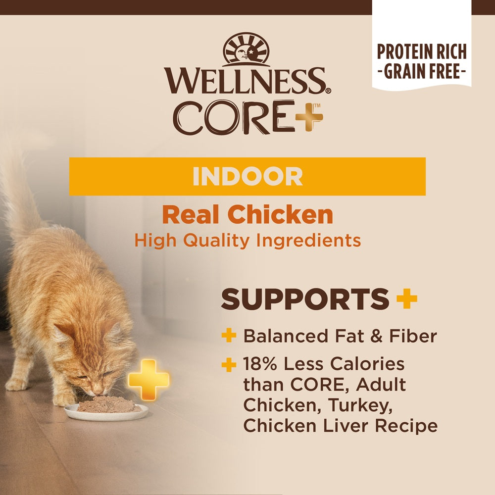 Wellness CORE+ Grain Free Indoor Formula Wet Cat Food 5.5oz