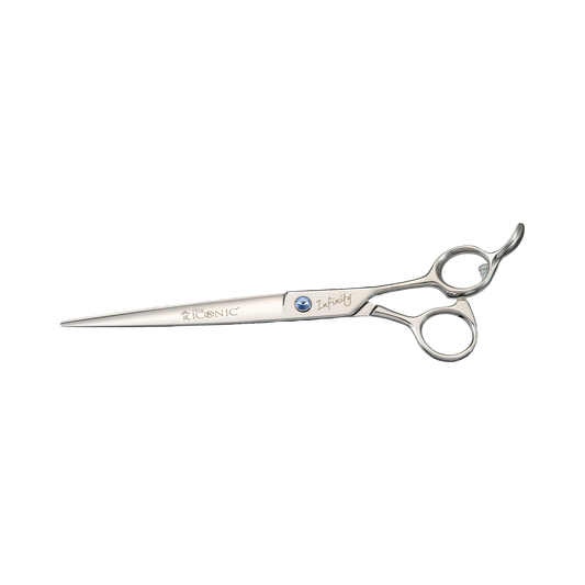 True Iconic Infinity Long Straight Shear 7.5 Inch Professional Grooming Scissors