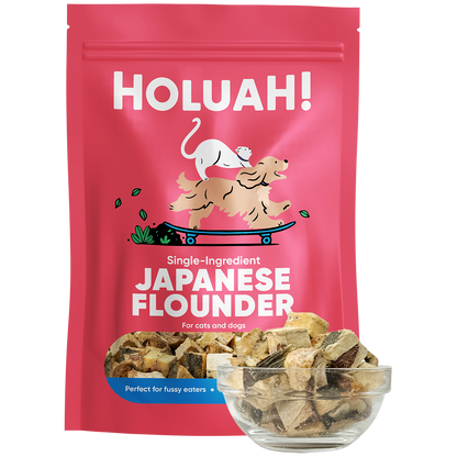 Holuah! Freeze Dried Japanese Flounder Treats for Cats and Dogs 70g