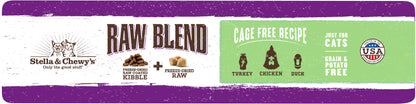 Stella and Chewy’s Raw Blend Cage Free Recipe for Cats – Turkey Chicken and Duck 10LB