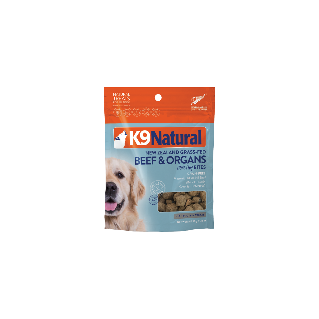 K9 Natural Healthy Bites – Freeze-Dried Beef Treats for Dogs 50g