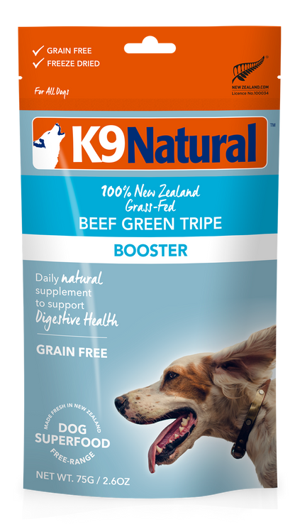 K9 Natural Freeze-Dried Beef Green Tripe Booster for Dogs – 75g / 250g