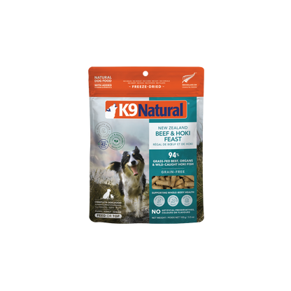 K9 Natural Freeze-Dried Beef & Hoki Feast for Dogs – 100g / 500g / 1.8kg / 3.6kg