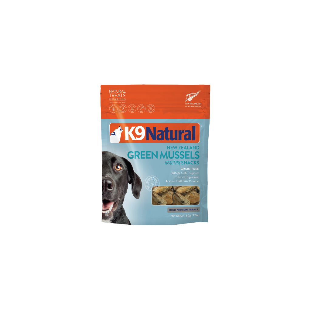 K9 Natural Green-Lipped Mussel Freeze-Dried Dog Treats – 50g