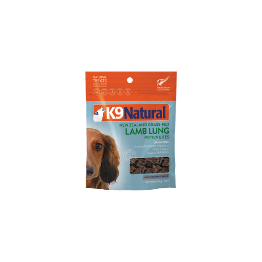 K9 Natural Protein Bites – Freeze-Dried Lamb Lung Dog Treats 50g