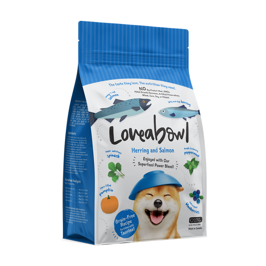 Loveabowl Herring & Salmon Grain-Free Dry Dog Food 250g/1.4kg/4.5kg/10kg