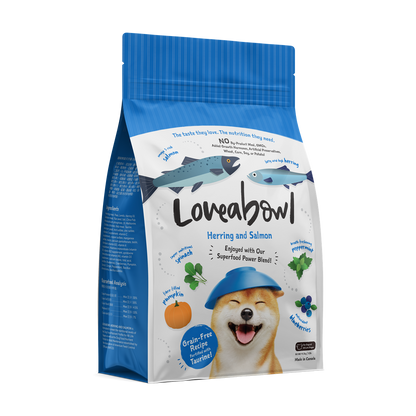 Loveabowl Herring & Salmon Grain-Free Dry Dog Food 250g/1.4kg/4.5kg/10kg