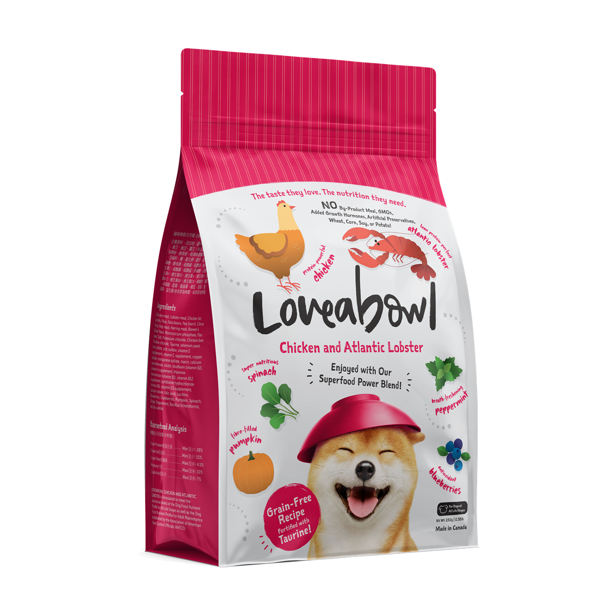 Loveabowl Salmon & Snow Crab Grain Free Dry Dog Food 250g/1.4kg/4.5kg/10kg