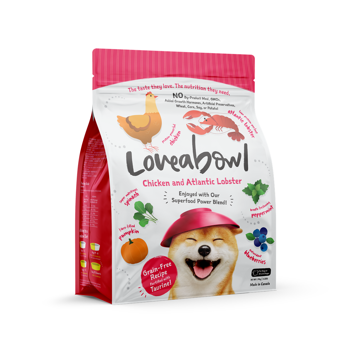 Loveabowl Salmon & Snow Crab Grain Free Dry Dog Food 250g/1.4kg/4.5kg/10kg
