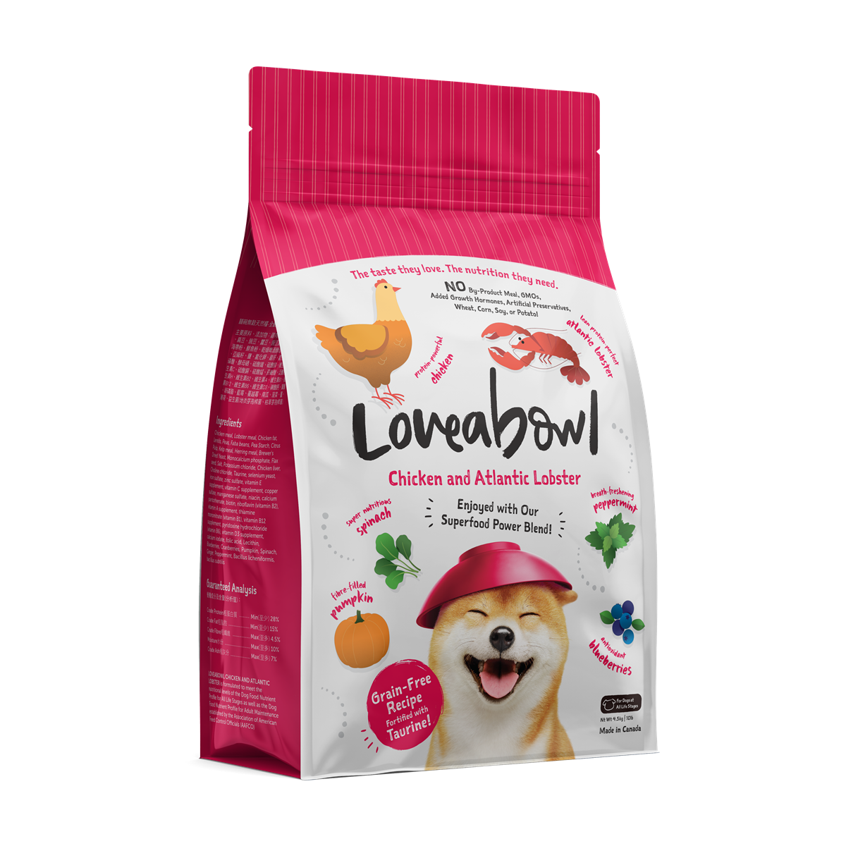 Loveabowl Salmon & Snow Crab Grain Free Dry Dog Food 250g/1.4kg/4.5kg/10kg