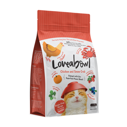 Loveabowl Chicken & Snow Crab Grain-Free Dry Cat Food 150g/1kg/4.1kg/9.07kg