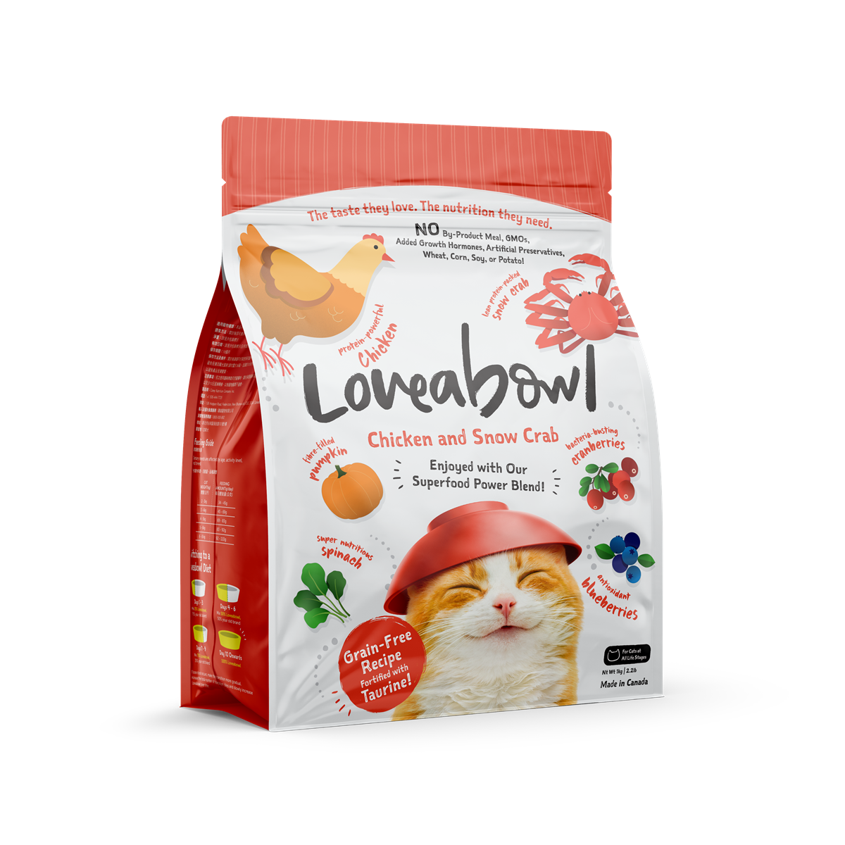 Loveabowl Chicken & Snow Crab Grain-Free Dry Cat Food 150g/1kg/4.1kg/9.07kg