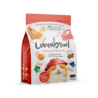 Loveabowl Chicken & Snow Crab Grain-Free Dry Cat Food 150g/1kg/4.1kg/9.07kg