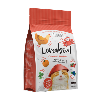 Loveabowl Chicken & Snow Crab Grain-Free Dry Cat Food 150g/1kg/4.1kg/9.07kg