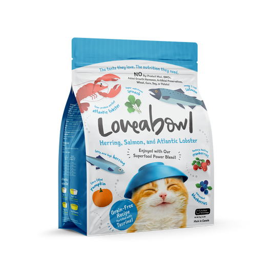 Loveabowl Herring, Salmon & Atlantic Lobster Grain-Free Dry Cat Food 150g/1kg/4.1kg/9.07kg