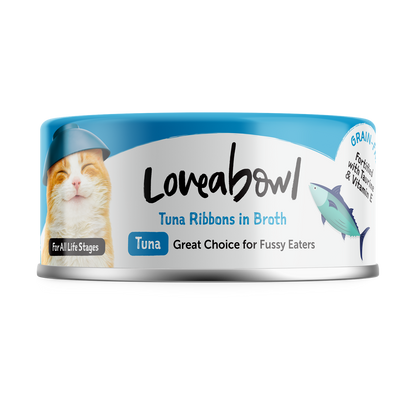 Loveabowl Tuna Ribbons In Broth Canned Cat Food 70g - 24cans