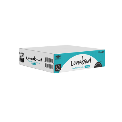 Loveabowl Tuna Ribbons In Broth With Shirasu Canned Cat Food 70g - 24cans