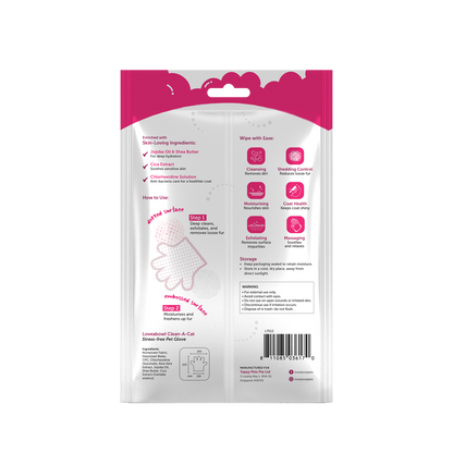 Loveabowl Clean A Cat Stress Free Grooming Gloves with Cica 10pcs