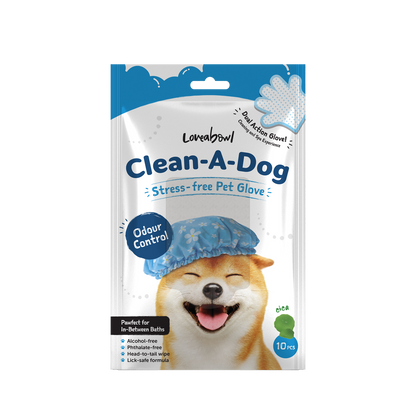 Loveabowl Clean A Dog Stress Free Grooming Gloves with Cica 10pcs