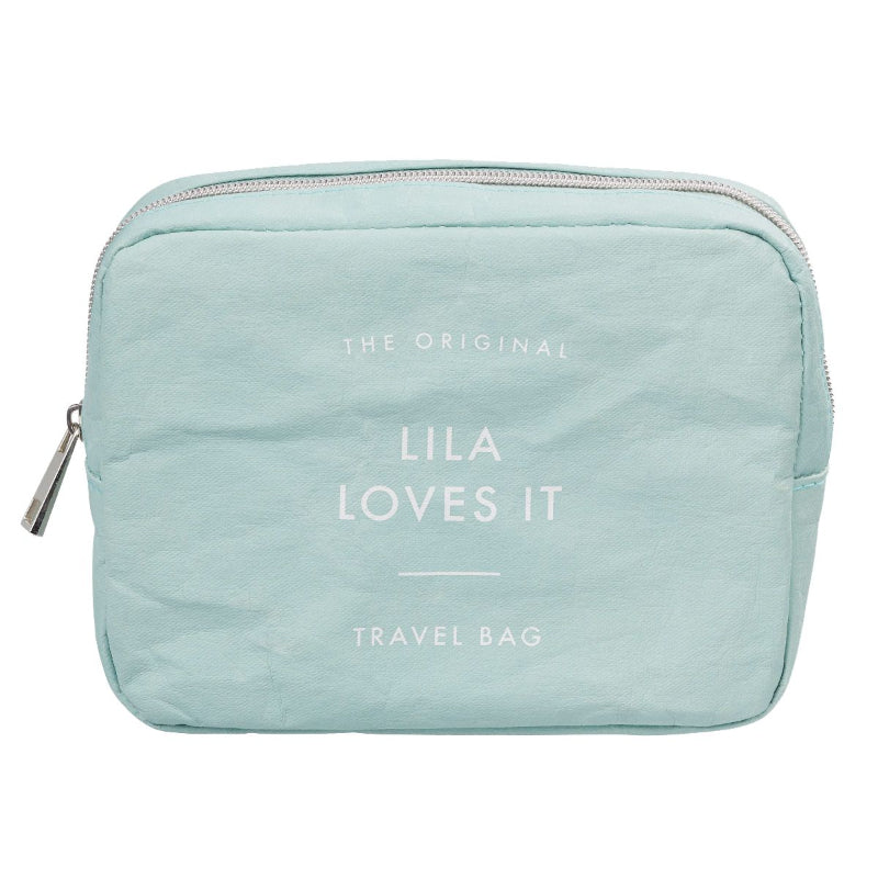 Lila Loves It Beauty Bag Jute Dog Accessories Storage Travel Pouch-Teal