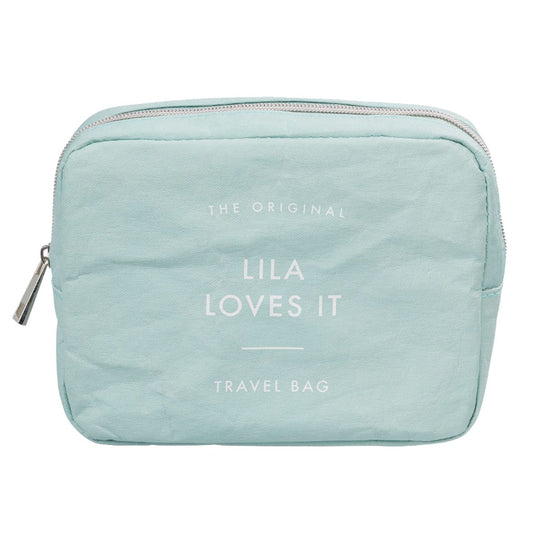 Lila Loves It Beauty Bag Jute Dog Accessories Storage Travel Pouch-Teal