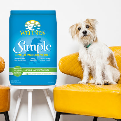 Wellness Simple Lamb & Oatmeal Limited Ingredient Adult Dry Dog Food 26lb