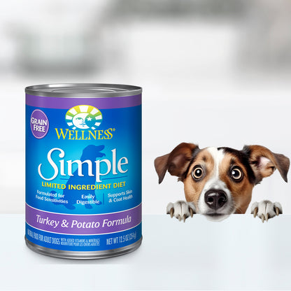 Wellness Simple Turkey & Potato Grain Free Limited Ingredient Canned Dog Food