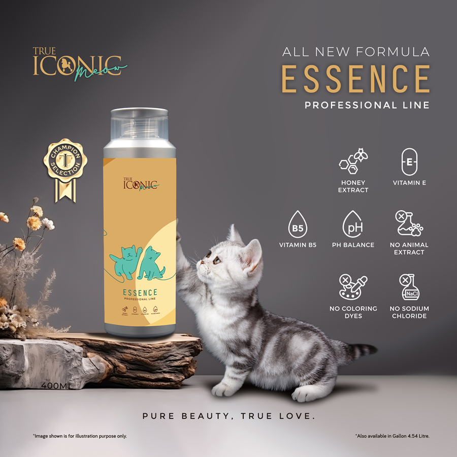 True Iconic Meow Essence Shampoo for Cats 400ml Gentle Moisturising Care