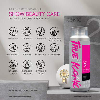 True Iconic Show Beauty Care Dog Conditioner for Soft Healthy Coats 400ml