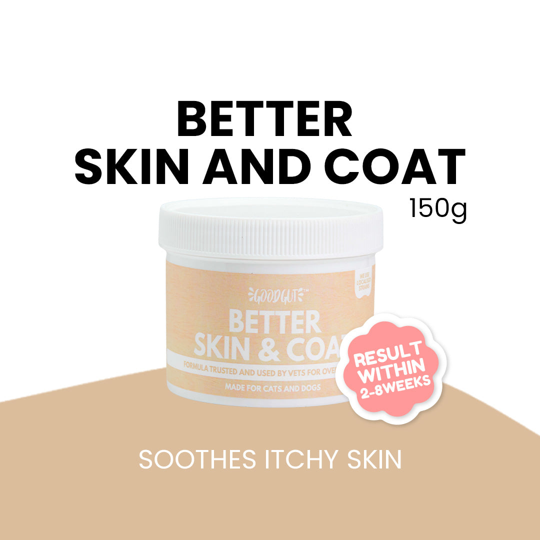 Good Gut Better Skin and Coat Probiotics Supplement for Cats and Dogs 150g