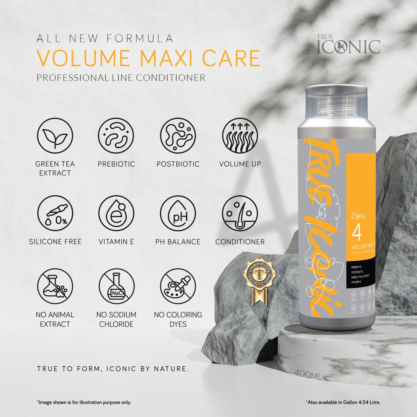 True Iconic Volume Maxi Care Dog Conditioner for Fuller Thicker Coats 1 Gallon