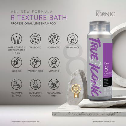 True Iconic R Texture Bath Dog Shampoo 1 Gallon for Harsh and Wire Coats