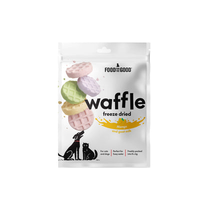 Food For The Good Freeze Dried Waffle Mango and Goat Milk Treats for Dogs and Cats 48g