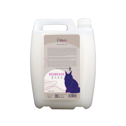 True Iconic Meow Degrease Shampoo for Cats 1 Gallon Deep Clean Oil Removal
