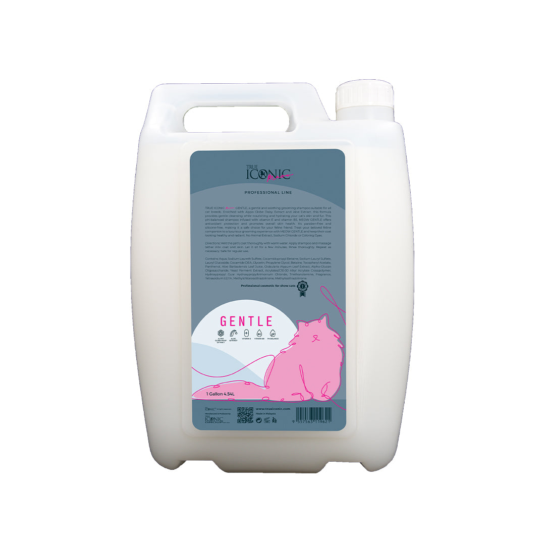 True Iconic Meow Texture Shampoo for Cats 1 Gallon Volume and Coat Definition