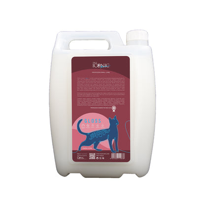 True Iconic Meow Gloss Shampoo for Cats 1 Gallon with Collagen and Shine Care