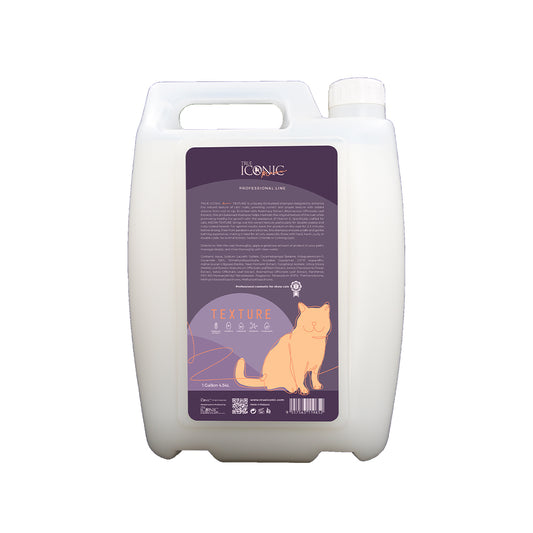 True Iconic Meow Texture Shampoo for Cats 1 Gallon Coat Definition and Volume