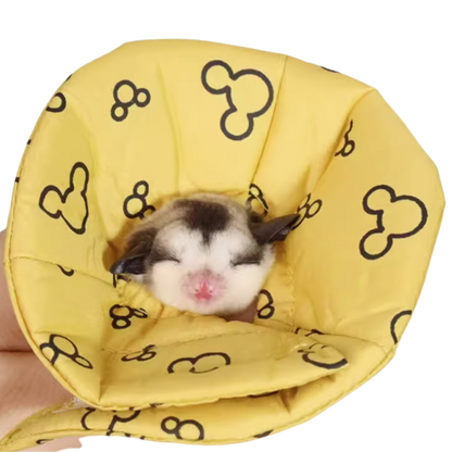 Munchies Soft Recovery Cone – Mouse Print Muzzle Collar for Rats, Mice, Hamsters & Birds