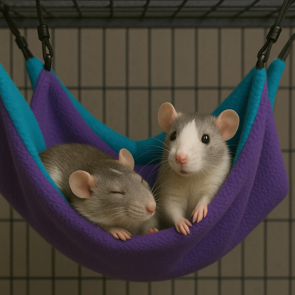 MidWest Purple & Teal Hammock Hideaway – Small & Large Sizes for Rats, Ferrets & Guinea Pigs