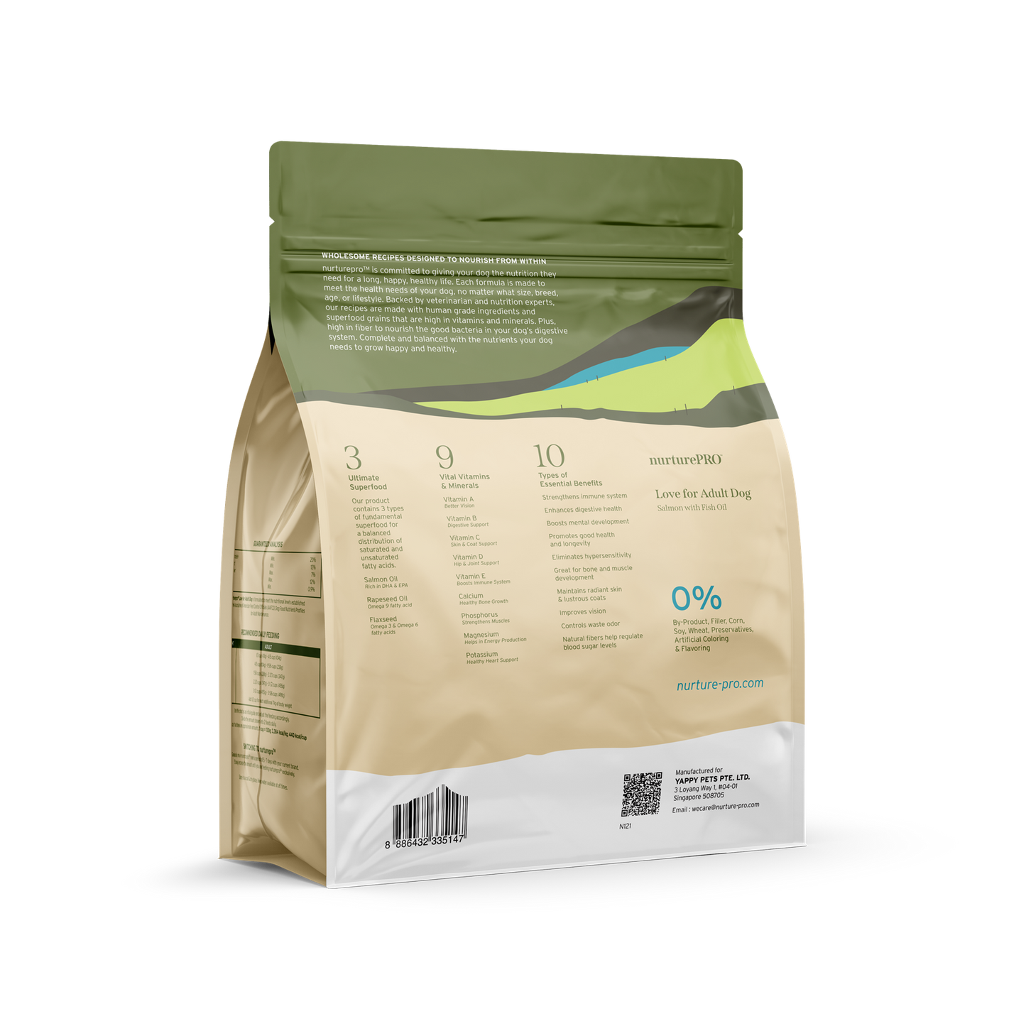 NurturePRO Love Salmon with Fish Oil – Dry Dog Food for Adult Dogs (1.8kg / 5.7kg / 11.8kg)